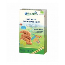 Tirpūs sausainiai su obuolių sultimis kūdikiams nuo 6 mėn. (FLEUR ALPINE), (ekologiški) (150 g)